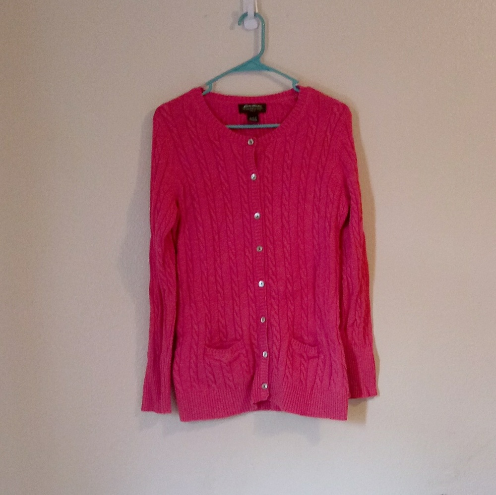 Eddie Bauer| Hot Pink Cardigan